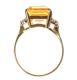18CT GOLD YELLOW TOPAZ RUBY AND DIAMOND RING at Ross's Online Art Auctions