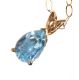 9CT GOLD AND BLUE TOPAZ PENDANT AND CHAIN at Ross's Online Art Auctions