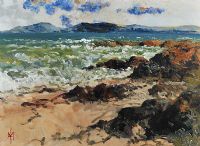 ON THE DONEGAL COAST by Hugh McIlfatrick at Ross's Online Art Auctions