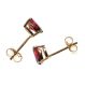 9CT GOLD AND GARNET EARRINGS at Ross's Online Art Auctions