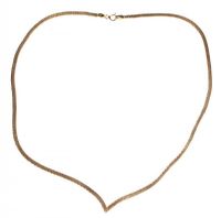 9CT GOLD FLAT WEAVE NECKLACE at Ross's Online Art Auctions