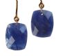 9CT GOLD AND BLUE STONE EARRINGS at Ross's Online Art Auctions