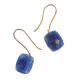 9CT GOLD AND BLUE STONE EARRINGS at Ross's Online Art Auctions