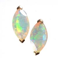 9CT GOLD AND OPAL EARRINGS at Ross's Online Art Auctions