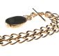 9CT GOLD CURB LINK NECKLACE WITH T-BAR AND COLOURED STONE FOB at Ross's Online Art Auctions