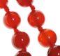 STRING OF CARNELIAN BEADS WITH A STERLING SILVER CLASP at Ross's Online Art Auctions