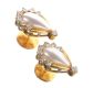 14CT GOLD FAUX PEARL AND CRYSTAL EARRINGS at Ross's Online Art Auctions