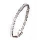 9CT WHITE GOLD AND CUBIC ZIRCONIA LINE BRACELET at Ross's Online Art Auctions