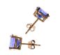 9CT GOLD AND TANZANITE STUD EARRINGS at Ross's Online Art Auctions