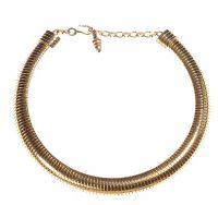 1980'S GOLD COLOURED METAL COLLAR NECKLACE at Ross's Online Art Auctions