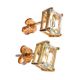 9CT GOLD PALE GREEN STONE EARRINGS at Ross's Online Art Auctions
