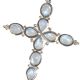 STERLING SILVER AND MOONSTONE CROSS PENDANT at Ross's Online Art Auctions