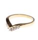 18CT GOLD AND DIAMOND WISHBONE RING at Ross's Online Art Auctions