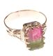9CT GOLD AND BI-COLOUR TOURMALINE RING at Ross's Online Art Auctions