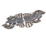 1940'S WHITE METAL AND CRYSTAL CLIP BROOCH at Ross's Online Art Auctions