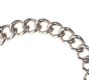 STERLING SILVER CURB LINK BRACELET WITH HEART-SHAPED PADLOCK CLASP at Ross's Online Art Auctions