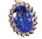 10CT GOLD COLOUR CHANGE FLUORITE AND WHITE ZIRCON PENDANT at Ross's Online Art Auctions