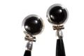 STERLING SILVER AND ONYX DROP EARRINGS at Ross's Online Art Auctions