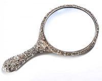 VICTORIAN SILVER HAND MIRROR at Ross's Online Art Auctions