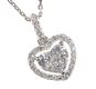 18CT WHITE GOLD AND DIAMOND HEART-SHAPED PENDANT at Ross's Online Art Auctions