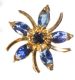 22CT GOLD AND SAPPHIRE FLORAL CLUSTER EARRINGS at Ross's Online Art Auctions