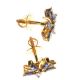 22CT GOLD AND SAPPHIRE FLORAL CLUSTER EARRINGS at Ross's Online Art Auctions
