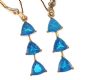 9CT GOLD TURQUOISE-BLUE COLOURED STONE EARRINGS at Ross's Online Art Auctions