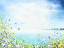 WILD FLOWERS AND BLUE WATER by Jane Taylor at Ross's Online Art Auctions