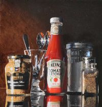 STILL LIFE, STORE CUPBOARD by Martin D. Cooke at Ross's Online Art Auctions