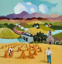 THE LOUGH SWILLY TRAIN by Desmond Kinney at Ross's Online Art Auctions