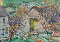 FARM BUILDINGS by Olive Henry RUA at Ross's Online Art Auctions