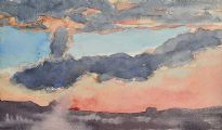 SUNSET OVER CAVEHILL by John Luke RUA at Ross's Online Art Auctions