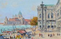 ST MARK'S SQUARE, VENICE by Colin Gibson at Ross's Online Art Auctions