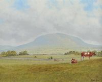 SLEMISH MOUNTAIN FROM RACAVAN, CO. ANTRIM by Manson Blair UWS at Ross's Online Art Auctions