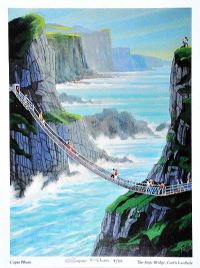 THE ROPE BRIDGE, CARRICK A REDE by Cupar Pilson at Ross's Online Art Auctions