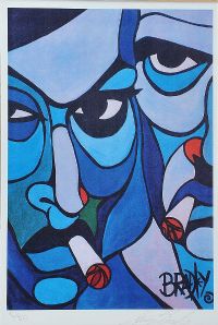 TWO FACES by Terry Bradley at Ross's Online Art Auctions