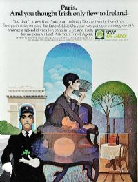 AER LINGUS TRAVEL ADVERT, PARIS by Irish School at Ross's Online Art Auctions