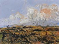 CROWS OVER THE BOG by Hugh McIlfatrick at Ross's Online Art Auctions