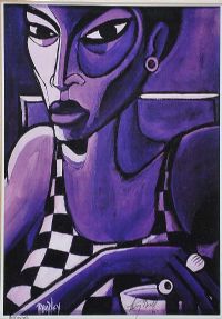GIRL AT THE TABLE by Terry Bradley at Ross's Online Art Auctions