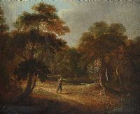 FIGURE ON THE PATH by 19th Century Irish School at Ross's Online Art Auctions