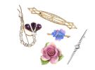 COLLECTION OF VINTAGE COSTUME BROOCHES at Ross's Online Art Auctions