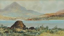 ERRIGAL, DUNLEWEY LAKE by Rowland Hill RUA at Ross's Online Art Auctions