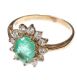 GOLD-COLOURED METAL AND CRYSTAL RING at Ross's Online Art Auctions