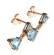 9CT GOLD AND BLUE TOPAZ DROP EARRINGS at Ross's Online Art Auctions