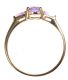 9CT GOLD AND AMETHYST THREE STONE RING at Ross's Online Art Auctions