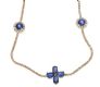 14CT GOLD SAPPHIRE AND DIAMOND NECKLACE at Ross's Online Art Auctions