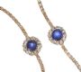 14CT GOLD SAPPHIRE AND DIAMOND NECKLACE at Ross's Online Art Auctions