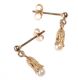 9CT GOLD AND SEED PEARL DROP EARRINGS at Ross's Online Art Auctions