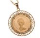 FULL SOVEREIGN COIN MOUNTED IN 9CT GOLD PENDANT AND CHAIN at Ross's Online Art Auctions