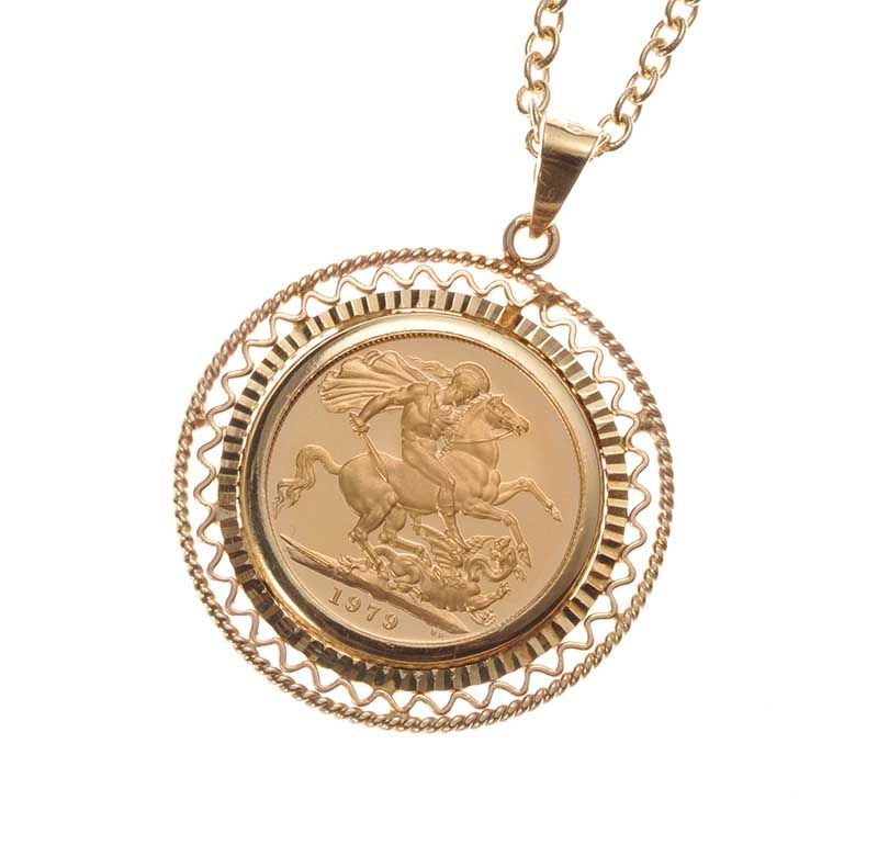 Melbourne Gold Sovereign Pendant with Chain - Necklace/Chain - Jewellery